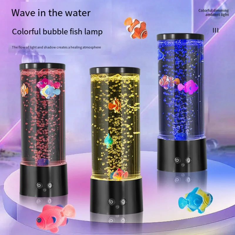 Floating Nightstand With Led Light - مصباح ليد للأسماك مع جهاز تحكم