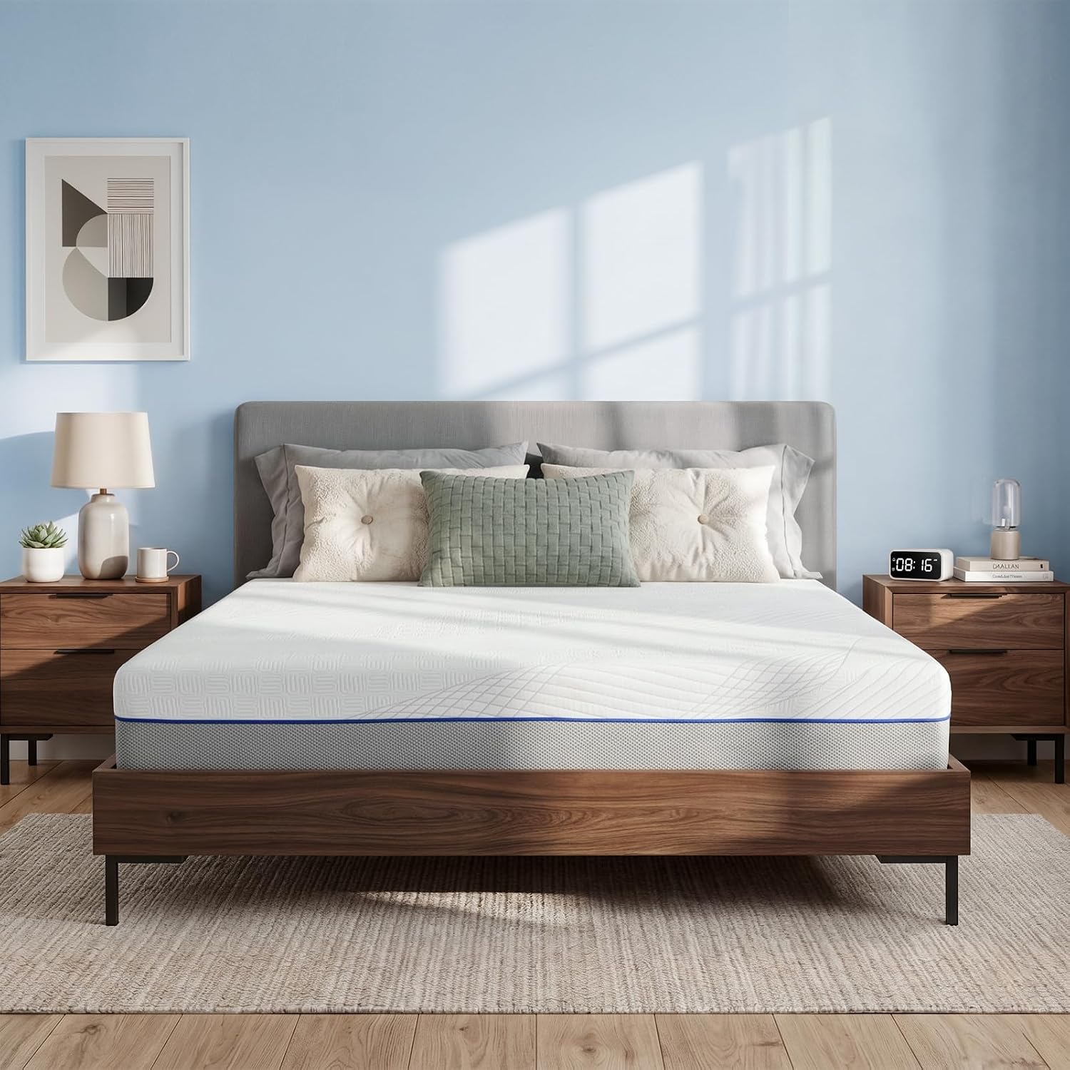 Memory Foam Mattress In A Box Queen - مرتبة بحجم كوين، سمكها 12 بوصة،