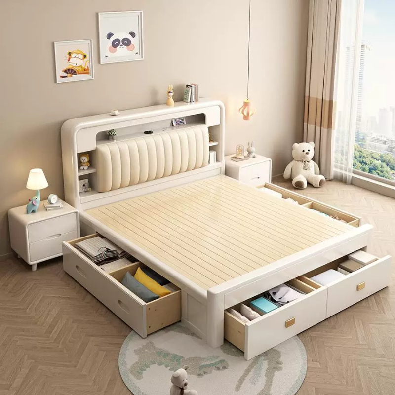 إطار سرير مفرد مع رف تخزين قاب - مراجعة King Size Bed Frame With Storage Drawers وسعره