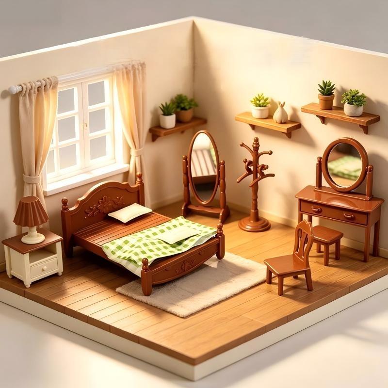 أثاث مصغر جديد لبيت الدمى، طاو - مراجعة Bedroom Furniture وسعره