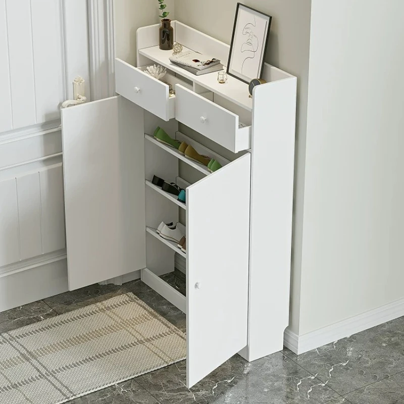 خزانة أحذية أنيقة بعرض 20 سم،  - مراجعة Shoe Rack Cabinet Narrow Entryway وسعره