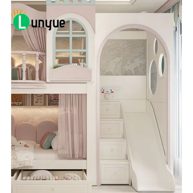 سرير بطابقين بتصميم قلعة إبداع - مراجعة Bunk Bed With Stairs And Slide وسعره