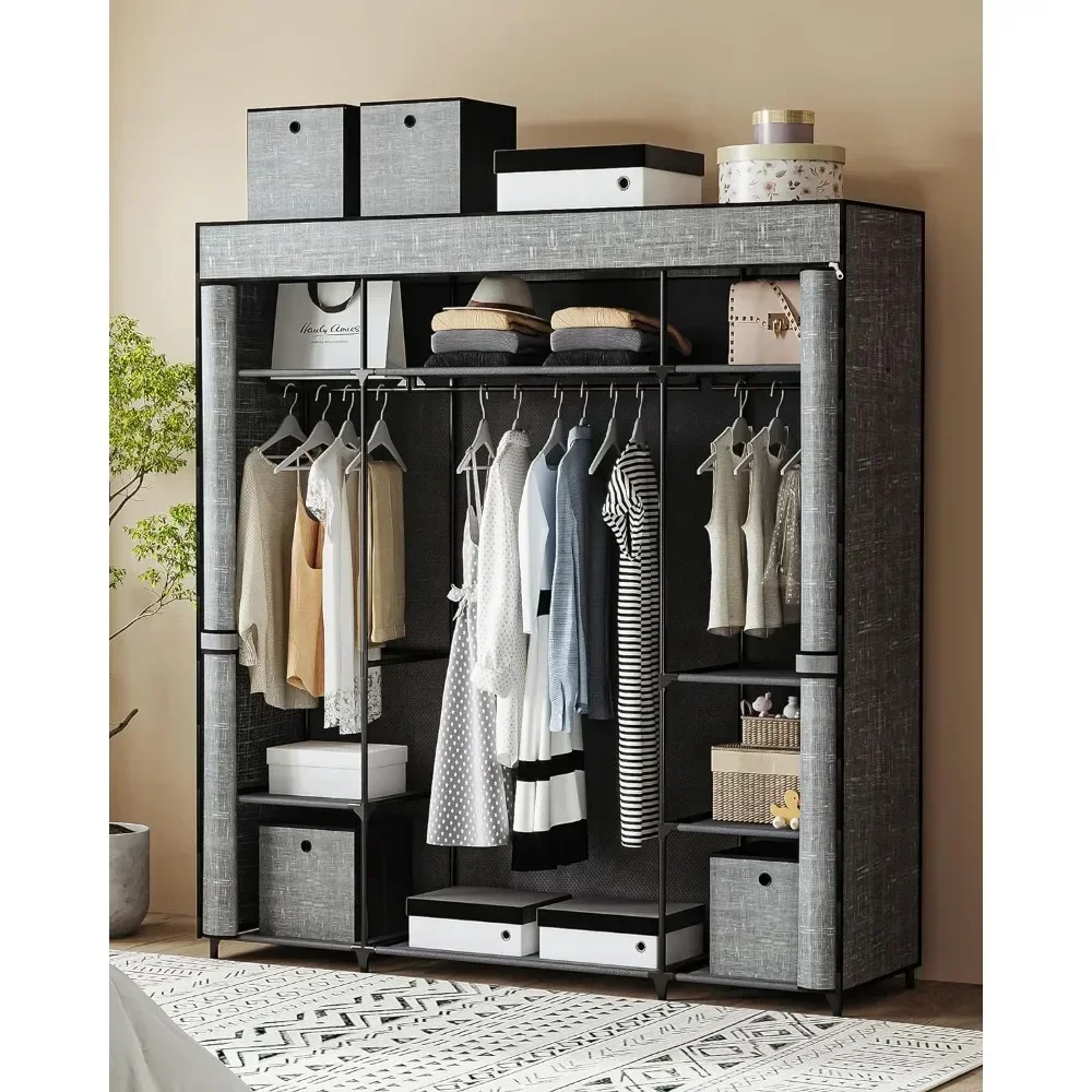 خزانة ملابس، خزانة محمولة بطول - مراجعة Wardrobe Closet Portable Fabric Cover وسعره