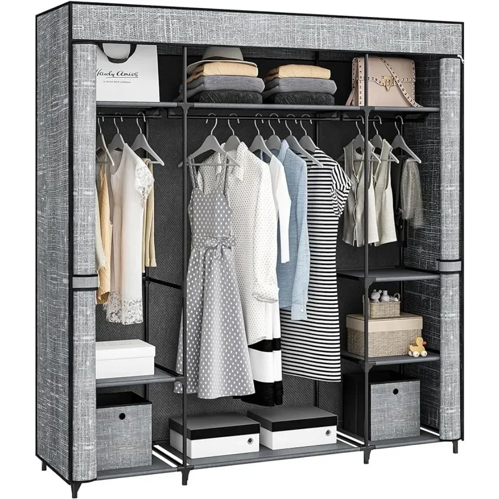 خزانة ملابس، خزانة محمولة بطول - مراجعة Wardrobe Closet Portable Fabric Cover وسعره