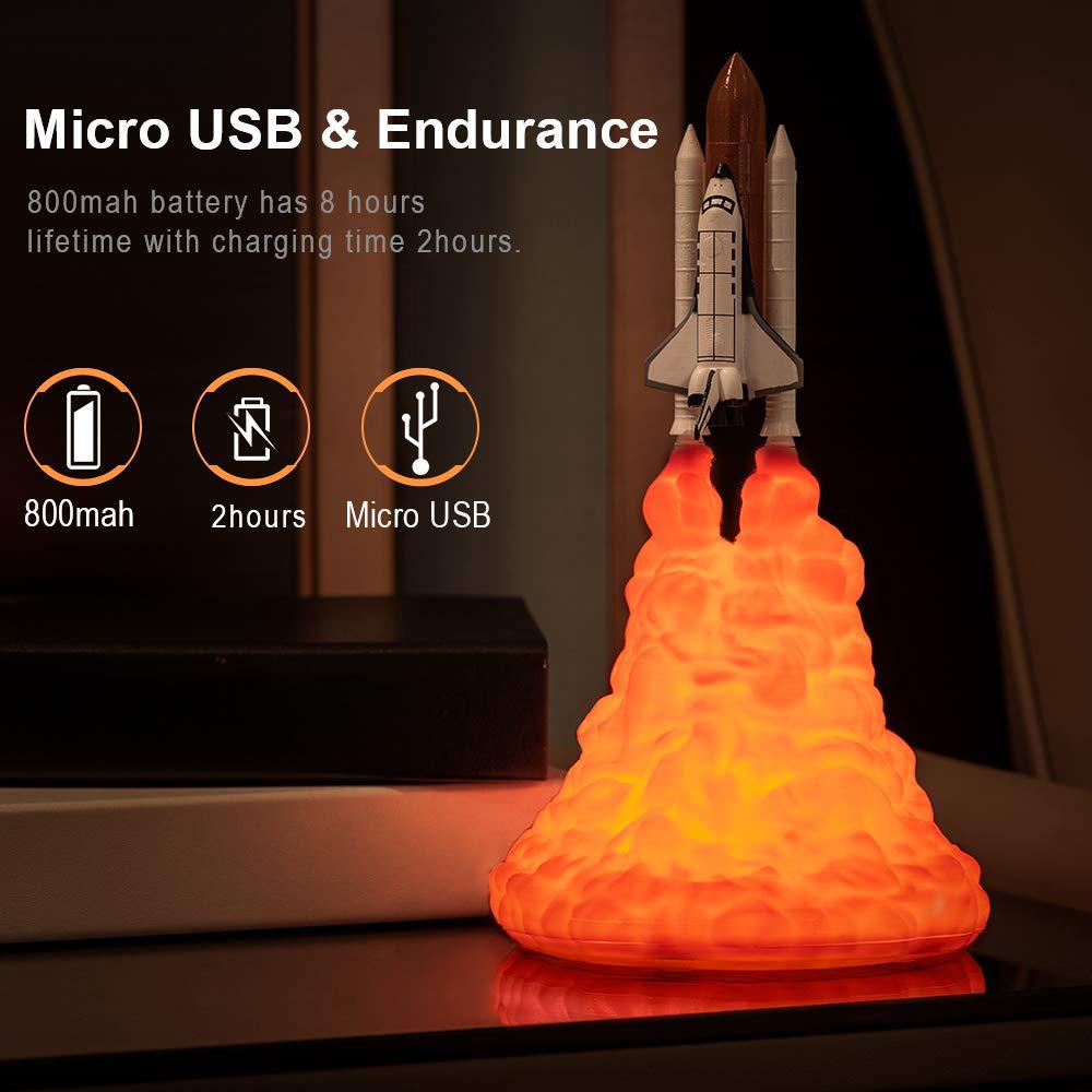 USB قابلة للشحن الفضاء المكوك  - مراجعة Floating Nightstand With Led Light وسعره