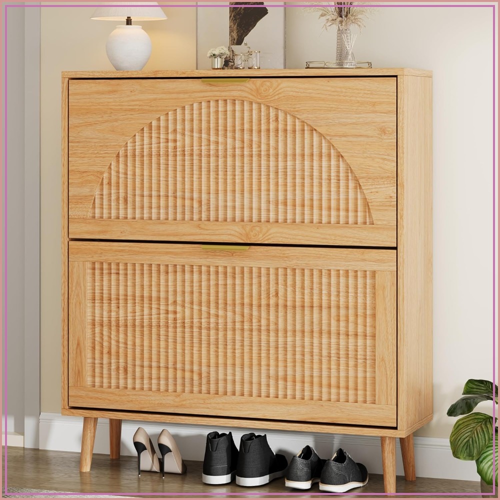 خزانة تخزين أحذية بثلاثة أدراج - مراجعة Shoe Rack Cabinet Narrow Entryway وسعره